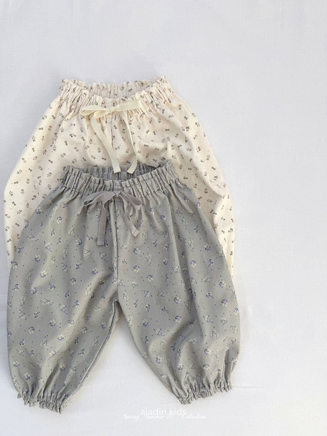 森林碎花縮口褲