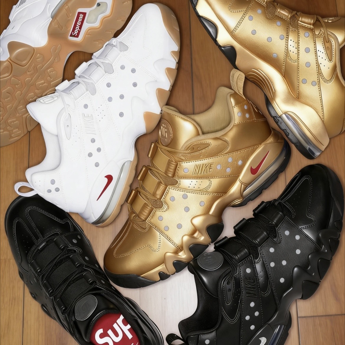 【代購】Nike × Supreme Air Max 2 CB 94 Low Varsity Red 聯名球鞋｜經典氣墊復古籃球鞋 低幫休閒運動鞋 男女同款 白紅