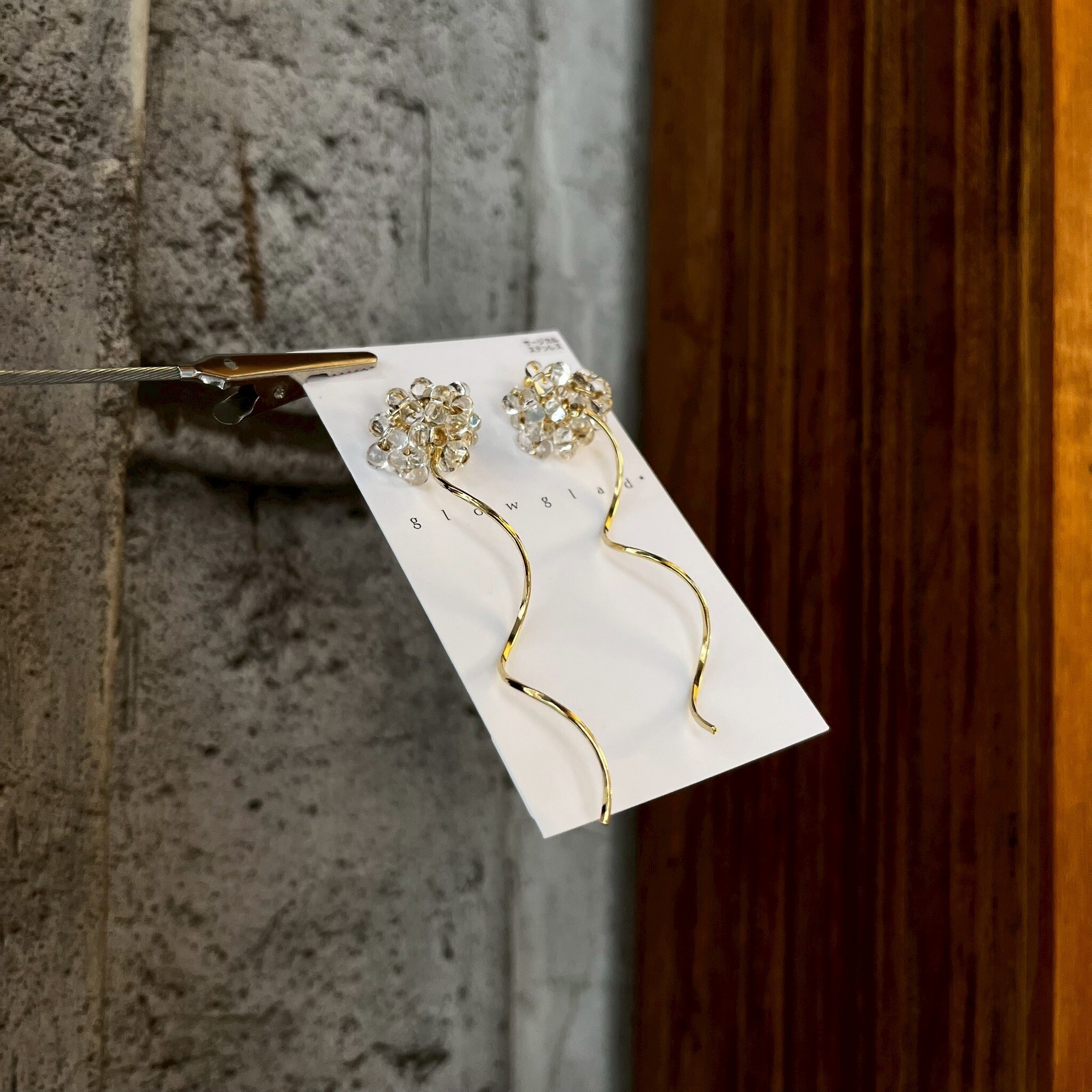 [glowglad] 玻璃花波浪 | 耳針 | NO.118