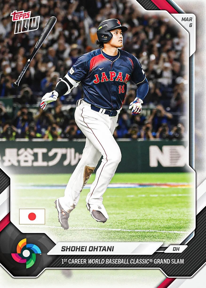 【逢甲 FUZZY】<限時最後加開> Topps NOW® 大谷翔平 2026 WBC 經典賽 球員卡 滿貫砲紀念卡