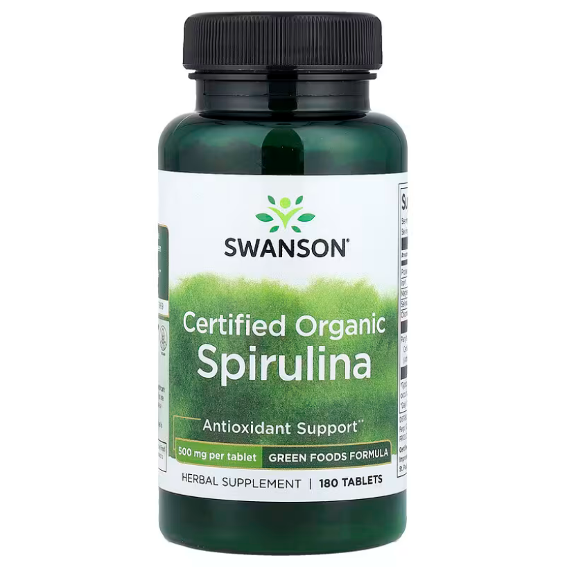 【Swanson】Spirulina 高單位螺旋藻 藍綠藻 500mg 180顆