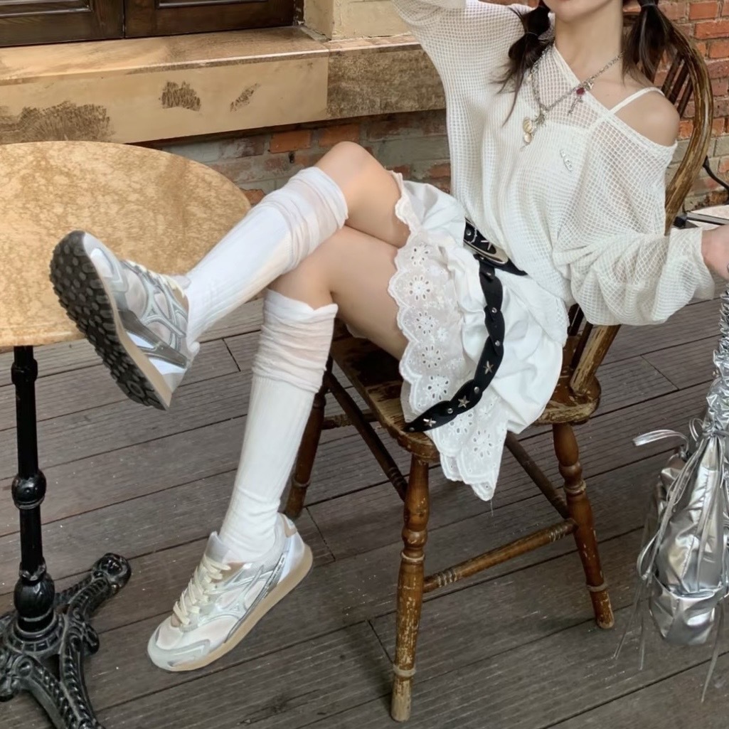 MIZUNO LG 60S 2K 液態銀 髒髒鞋 做舊設計 德訓鞋 美津濃 D1GH242101