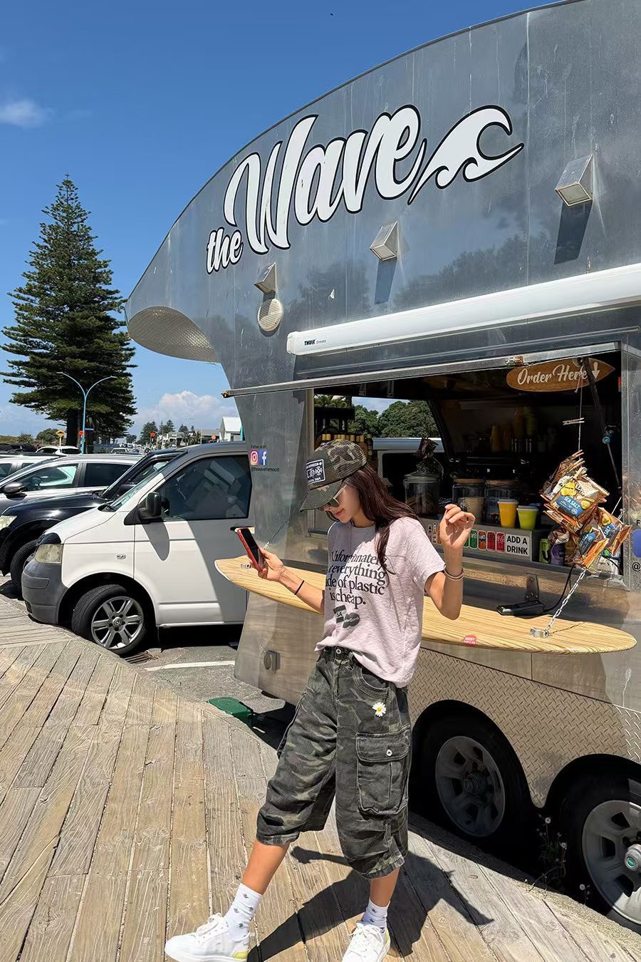 迷彩小雛菊七分褲