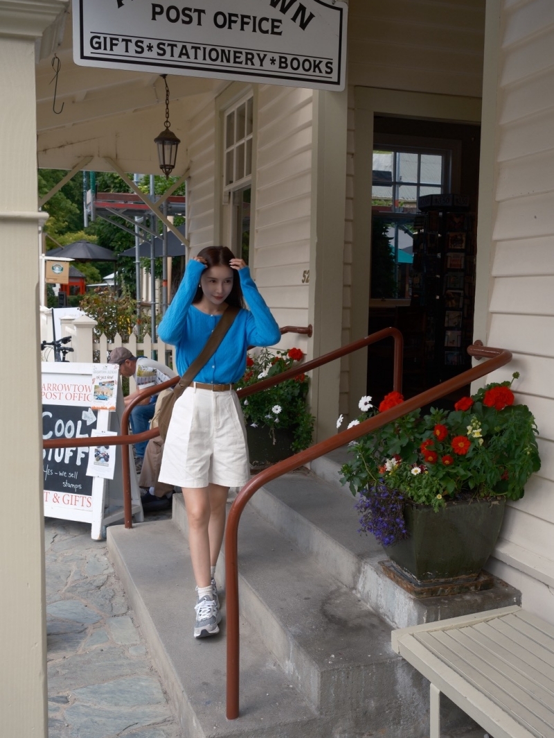 B1621-斜紋五分褲(附皮帶)