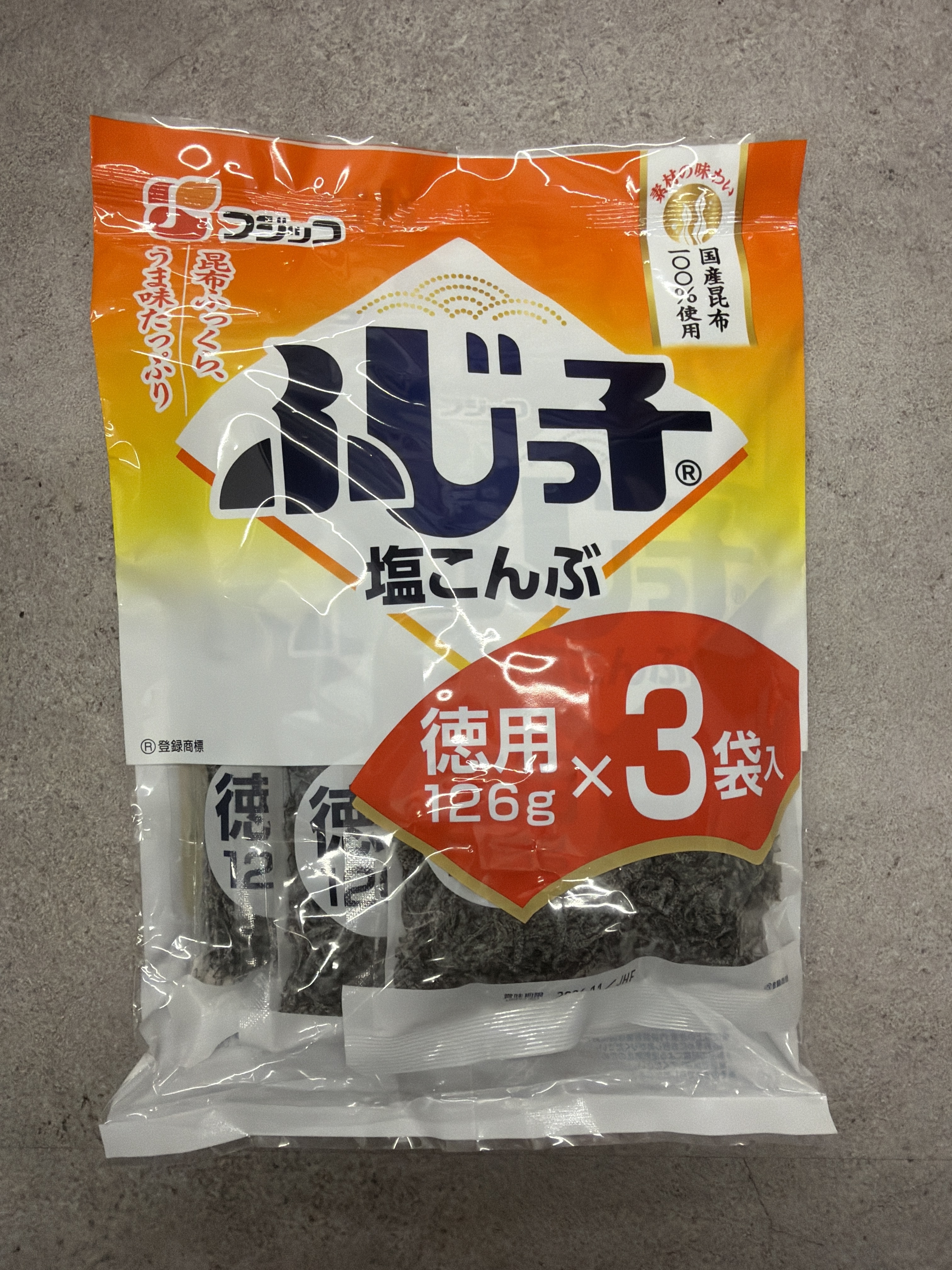 RJ09 日式鹽昆布378g(126gX3袋)**到期日:約2026/11 (4902553020435)
