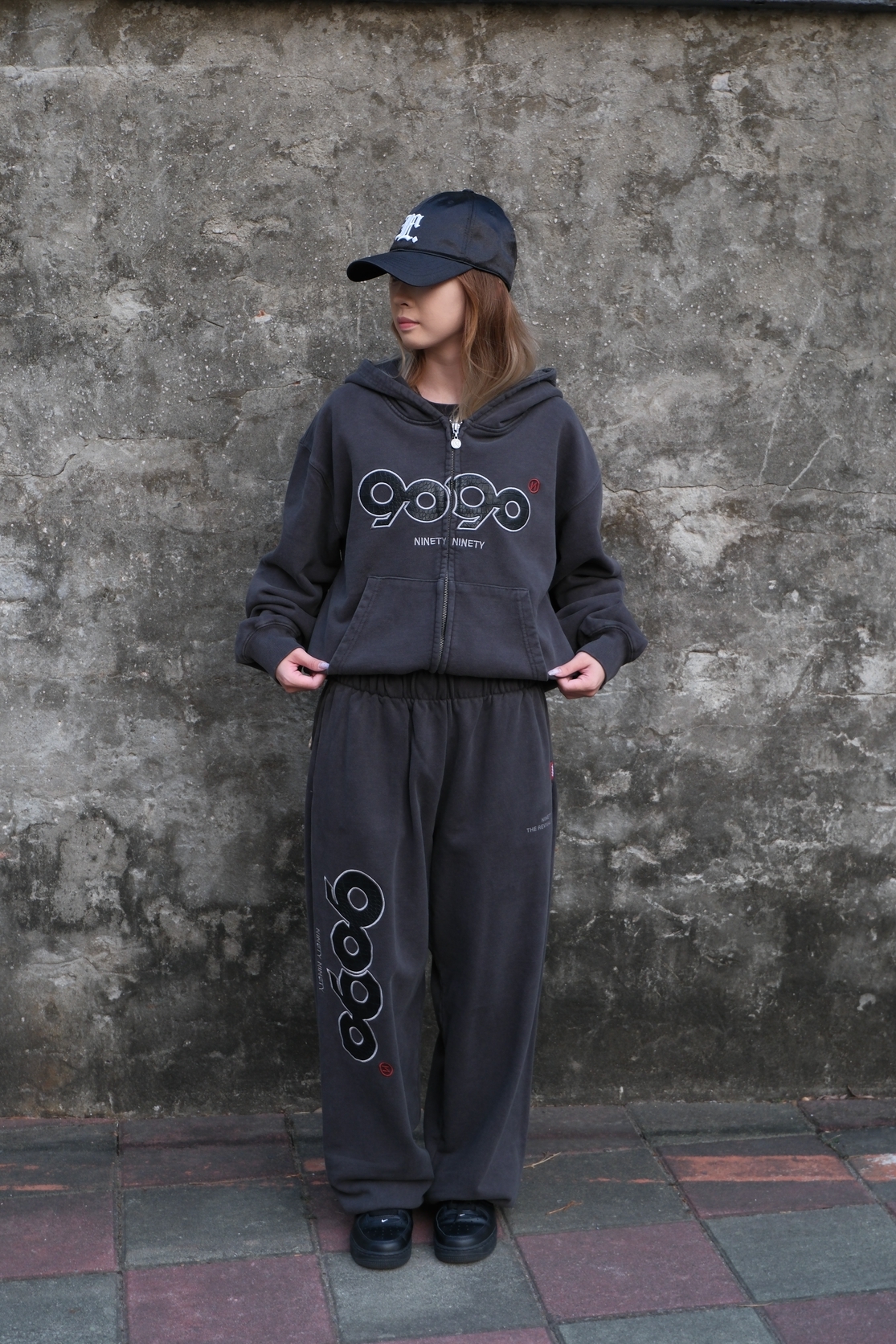 9090 NN2189 鱷魚紋 / 英國國旗 / 黑粉鑽 棉長褲