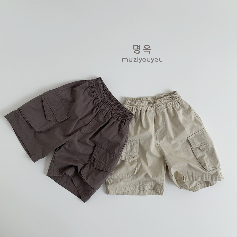 【H0483】韓系潮流百搭工裝短褲(80-130)