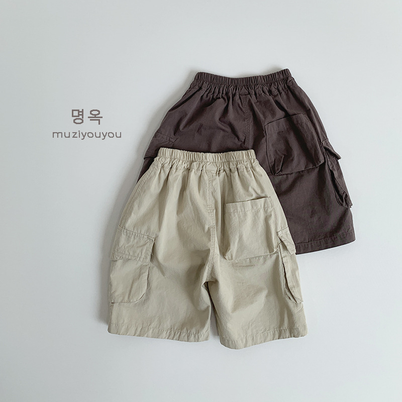 【H0483】韓系潮流百搭工裝短褲(80-130)