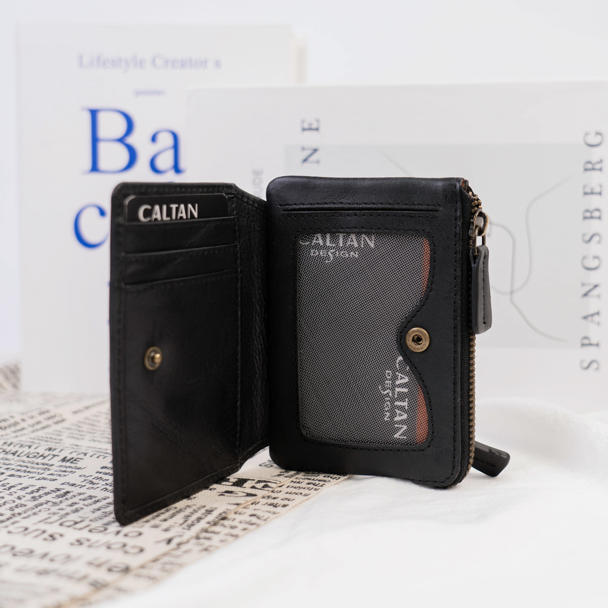 『新品上市』老爺有喜  極簡風卡夾式零錢包(073821bk)