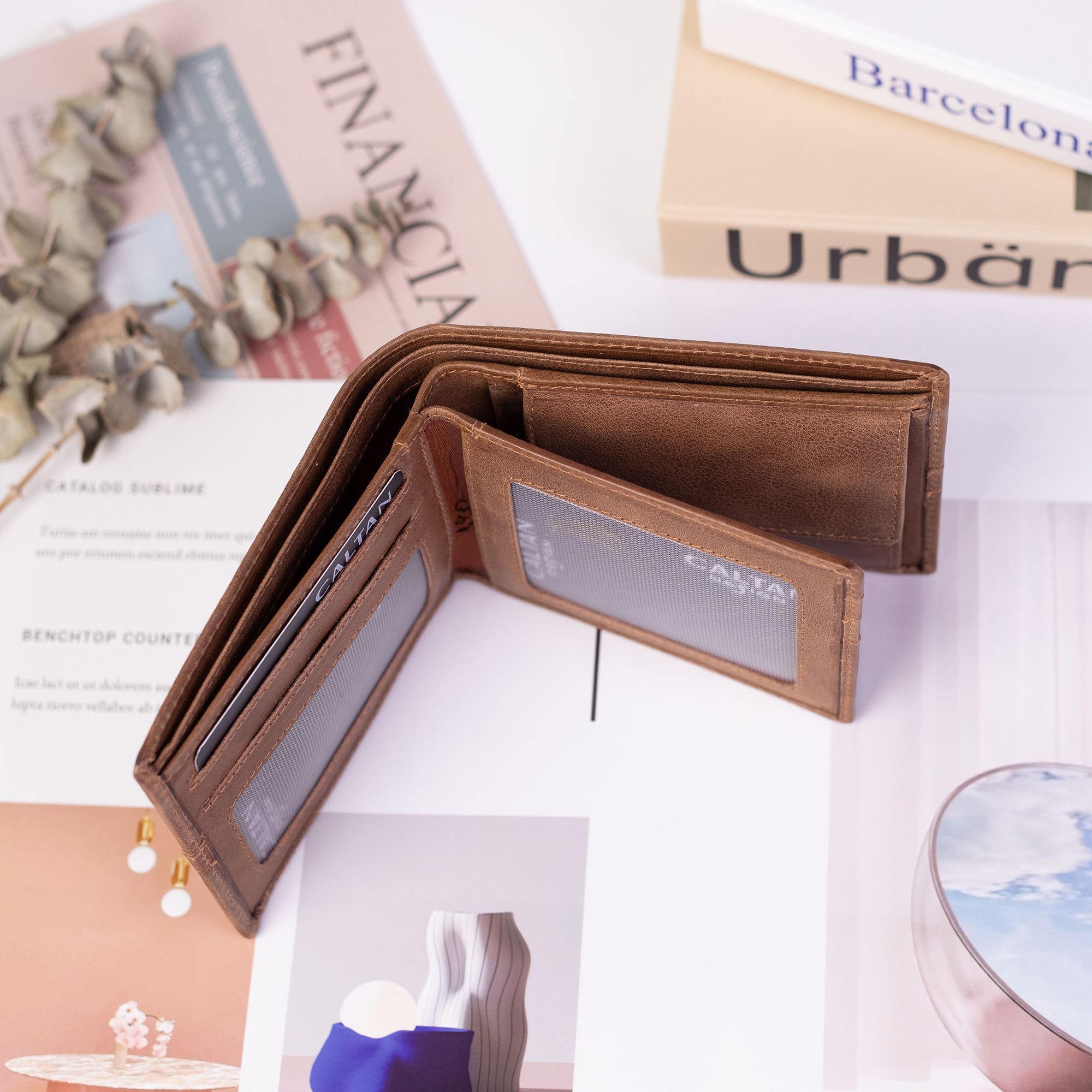 『新品上市』老爺有喜  型男簡約大方真皮短夾(074136lt)