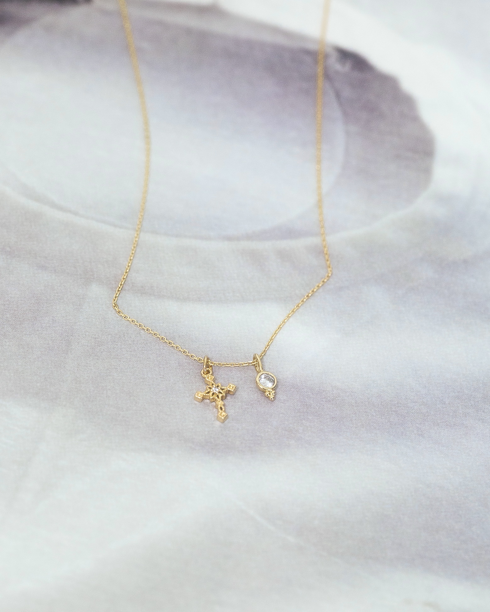 Petite Cross｜十字架雙墜飾項鍊（可分式設計）