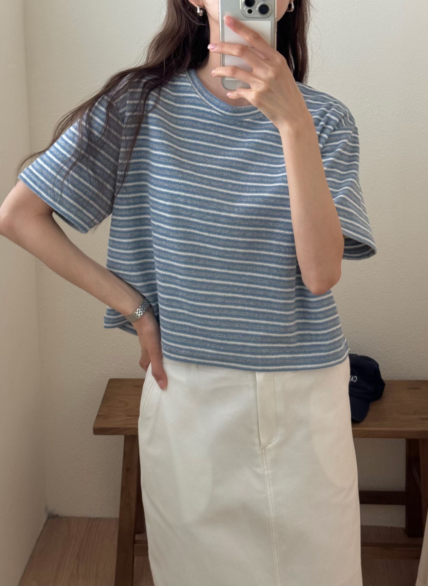 TZ2601 橫間短版Tee