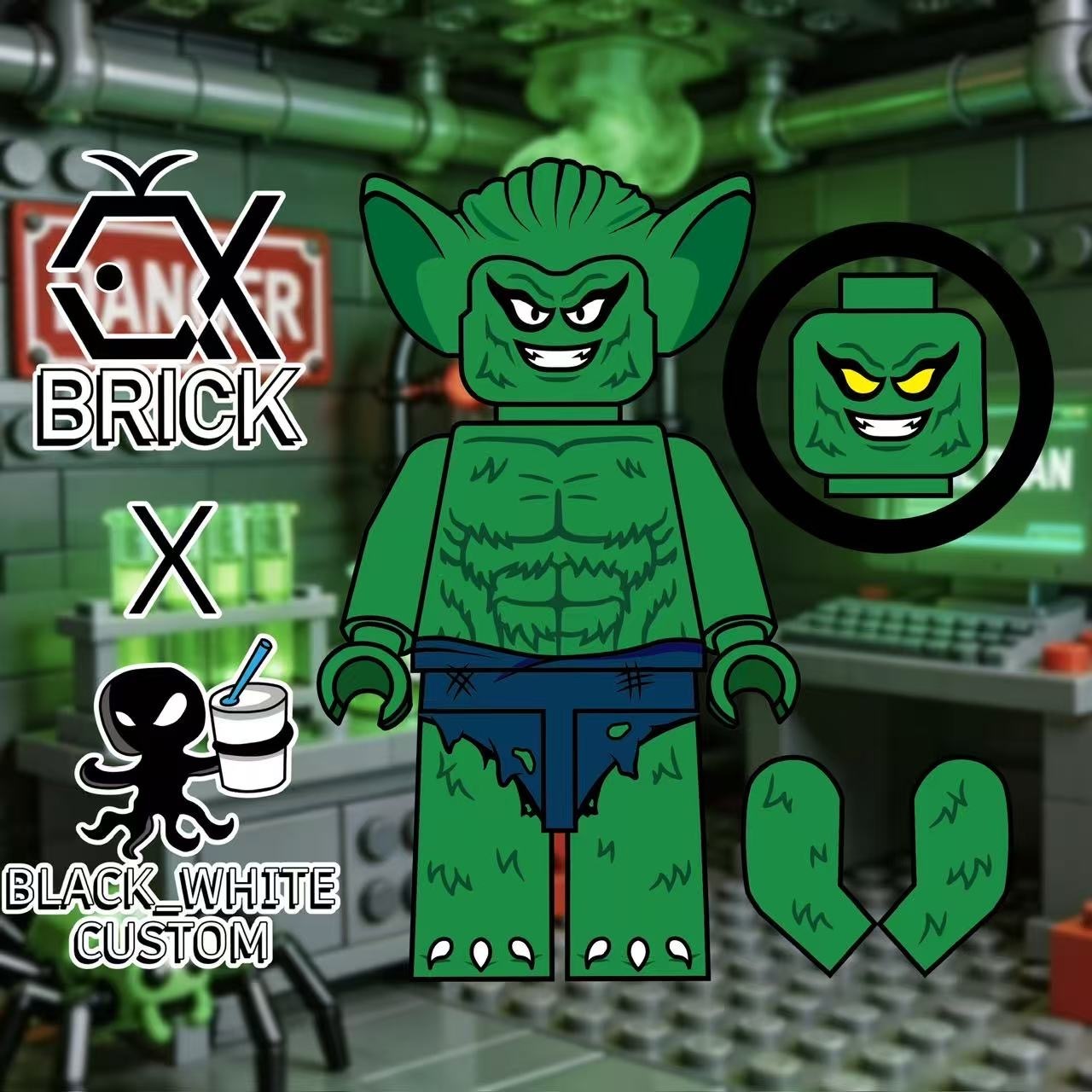 【預訂】【QX Brick x Black_White Custom】豺狼