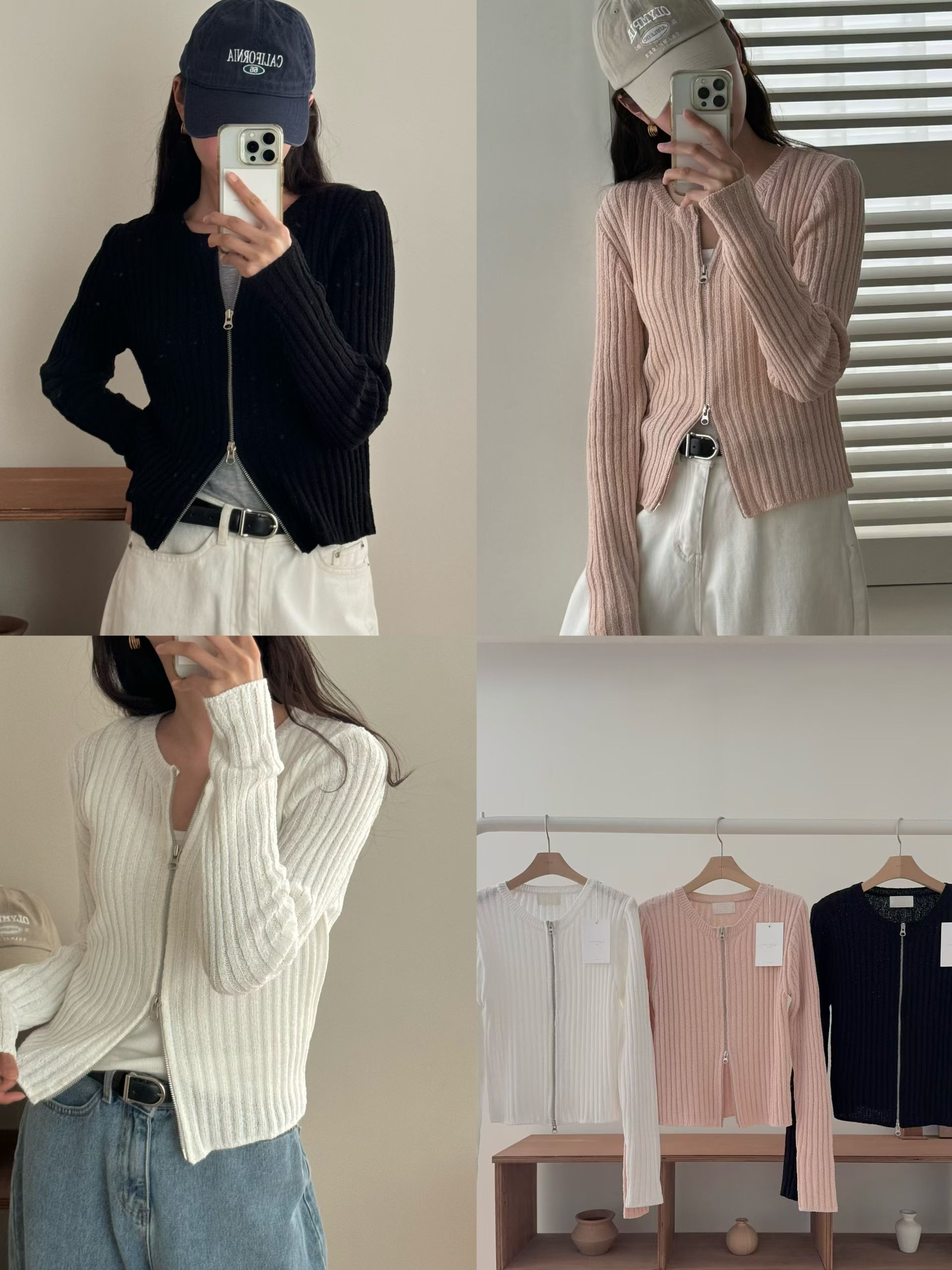 TZ2607 顯瘦double zip-up JK