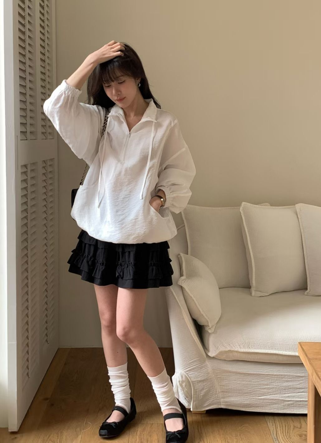 TZ2611 half zip-up wind JK