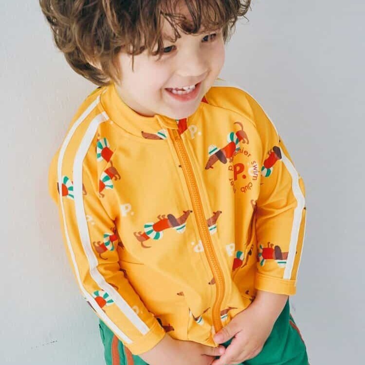 日本 90-140 拉鍊式防曬泳衣外套 4色