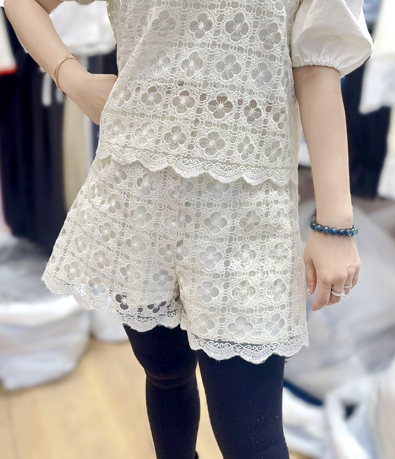 OT13 lace 褲 腰 24-34 Hip 42 長14.5 $419[一口價]