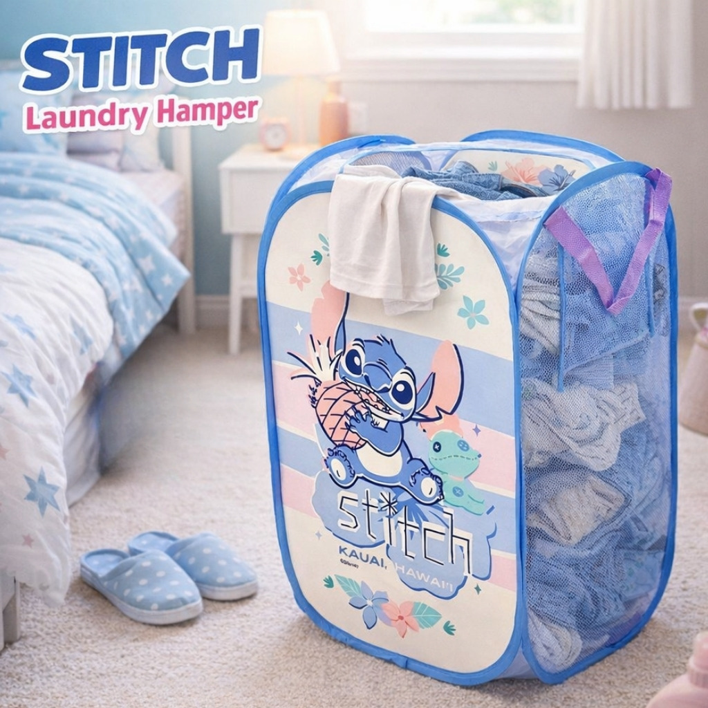 迪士尼史迪仔 - 折疊式洗衣籃