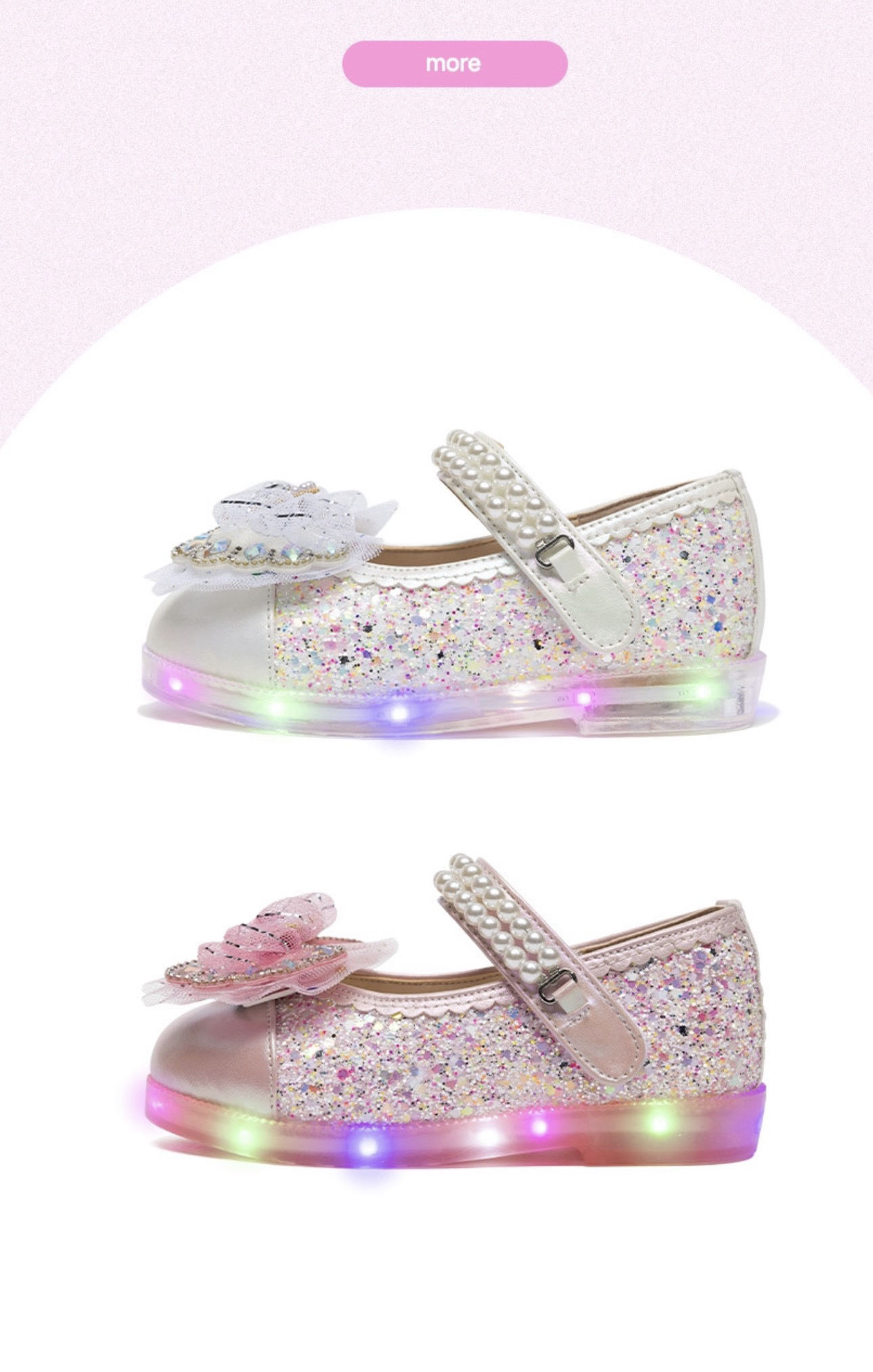 La Stella BELLE LED Lighting Glitter Princess Shoes