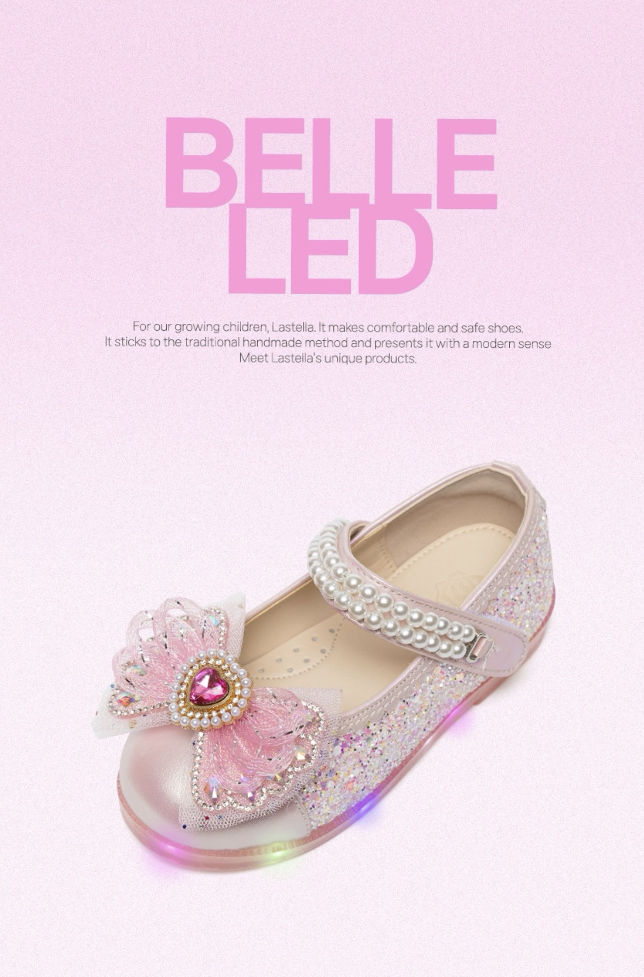 La Stella BELLE LED Lighting Glitter Princess Shoes