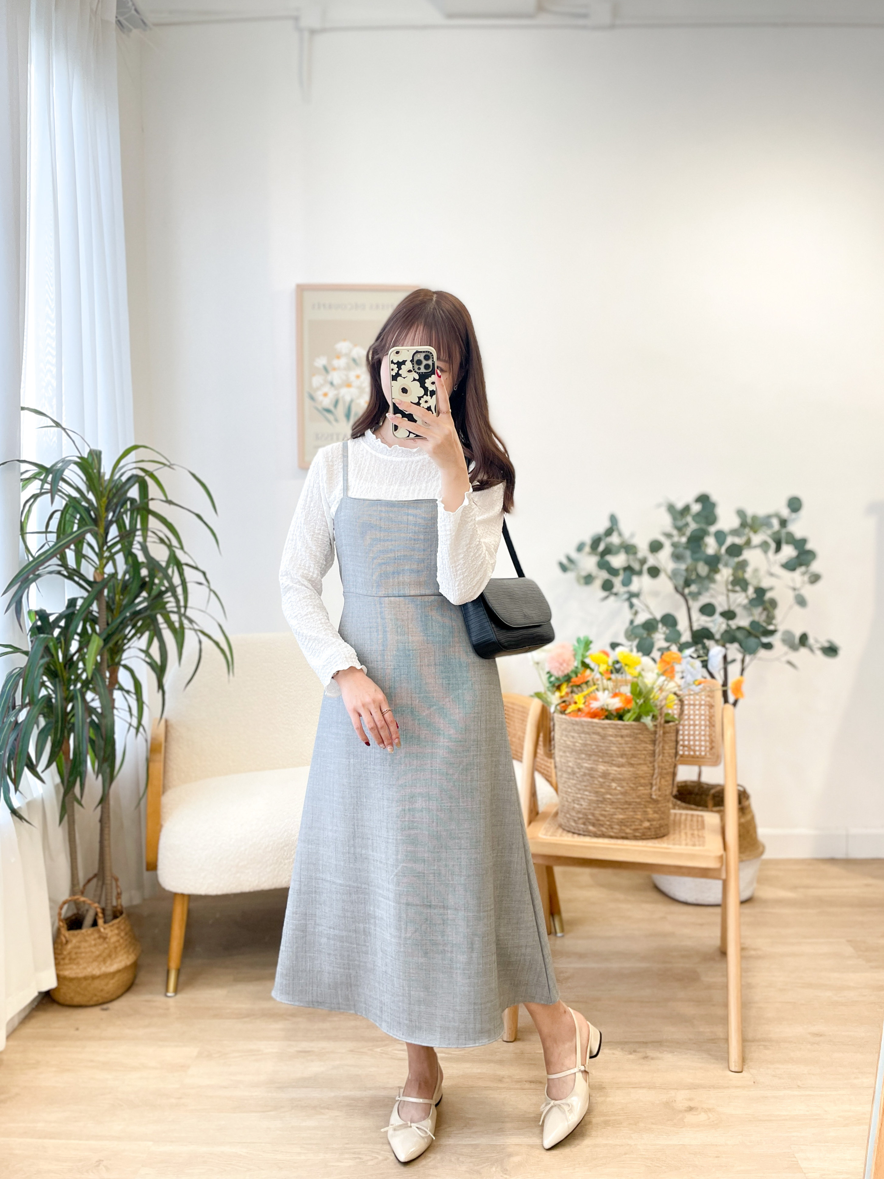 OP695 Petite Plaid Sling Dress