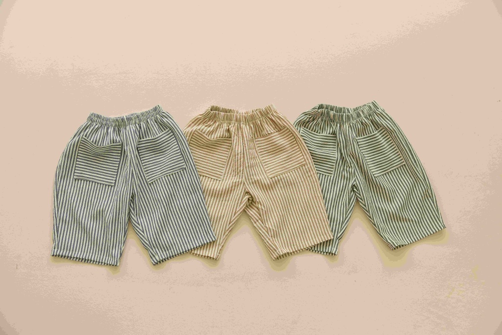 正韓夏Orangemom 三色日常條紋褲