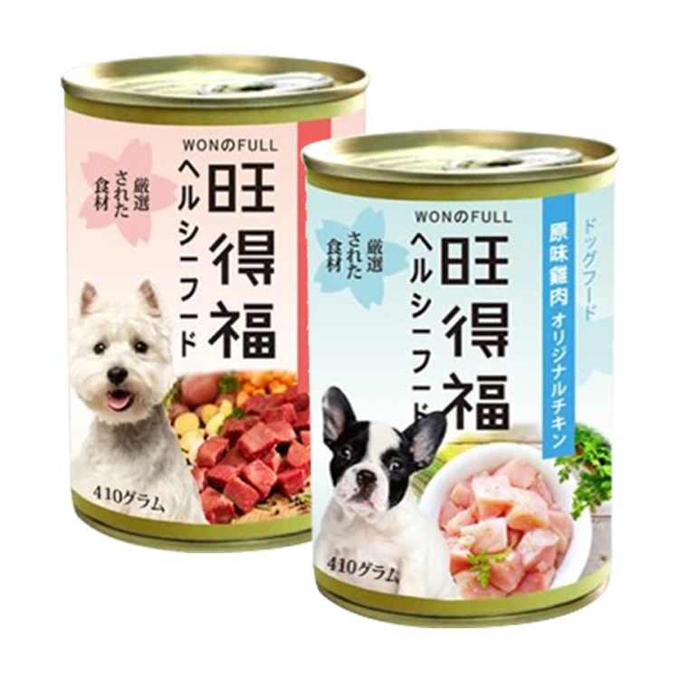 【旺得福Won & Full】原味狗罐系列(大狗罐/成犬適用)410g-牛肉/雞肉