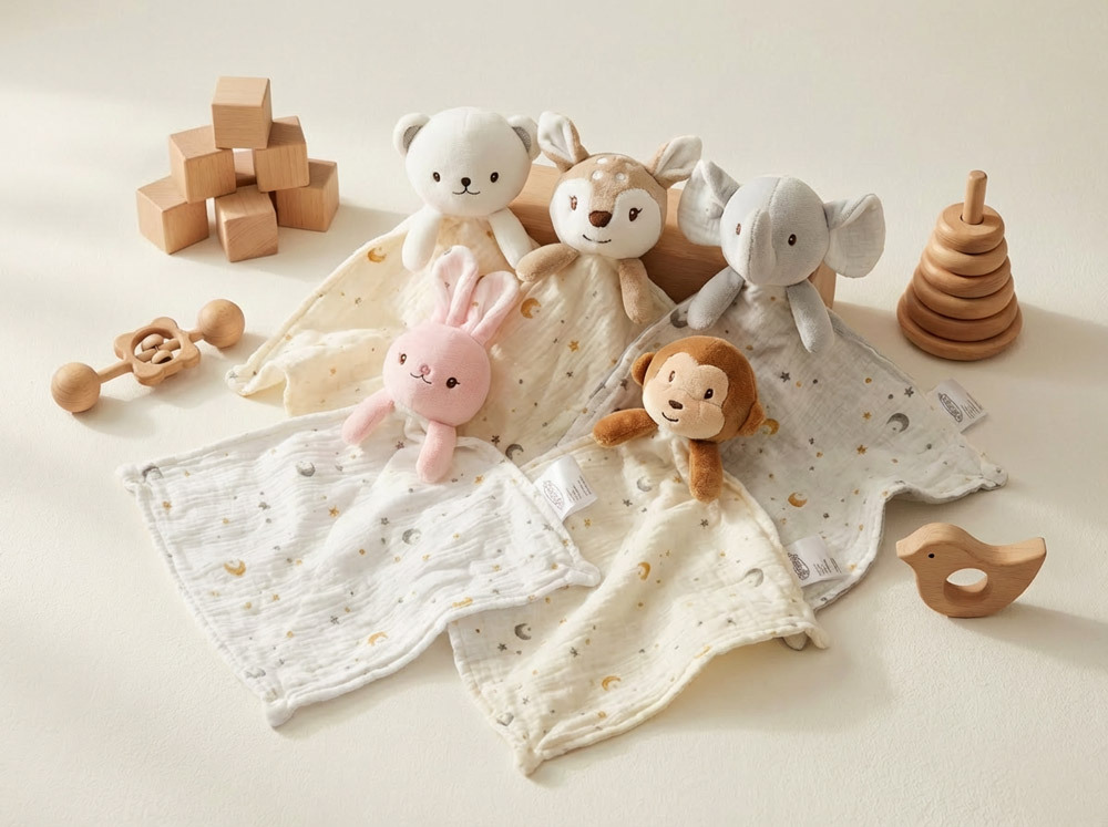 Qubies 玩偶安撫巾