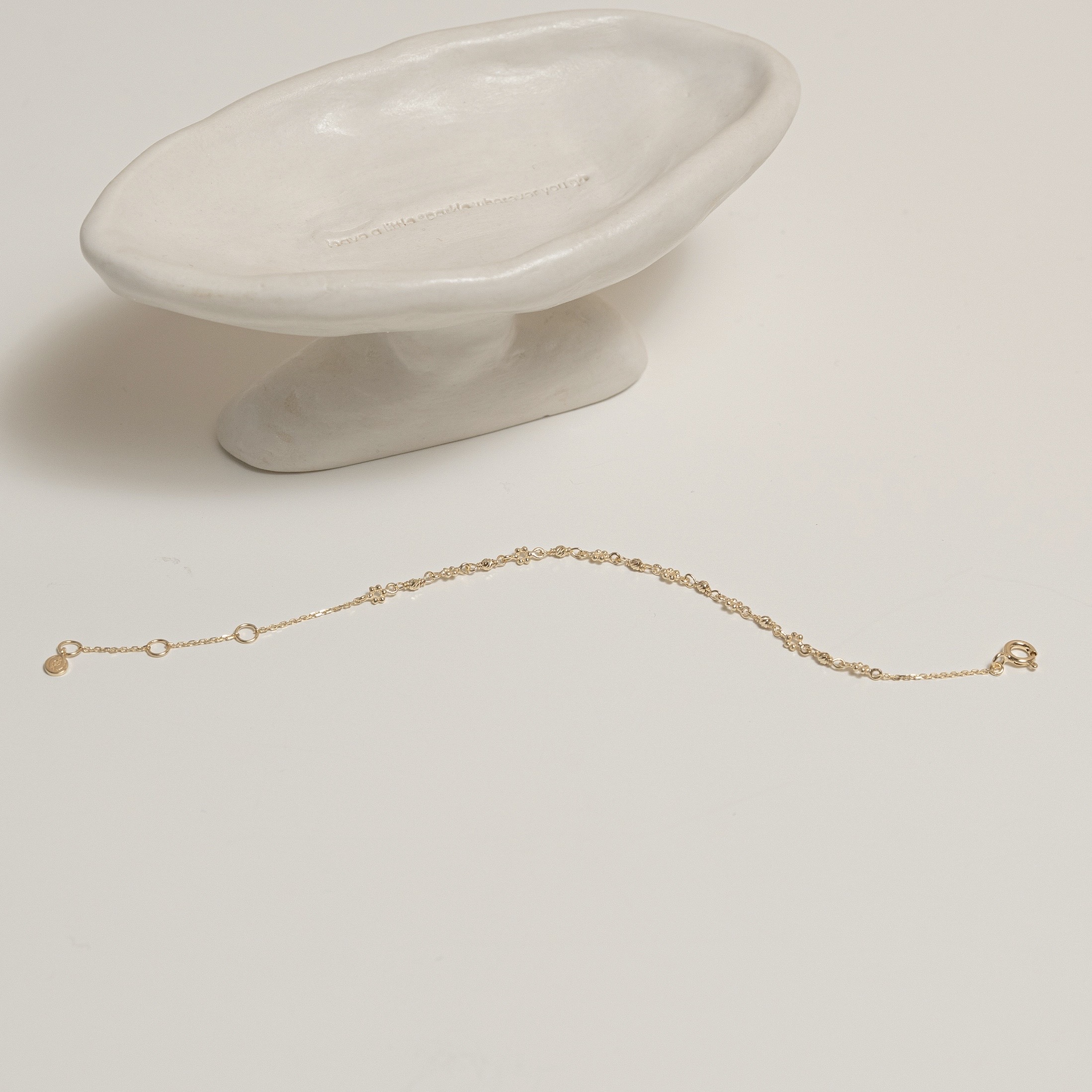 簡約碎花cutting ball手鍊