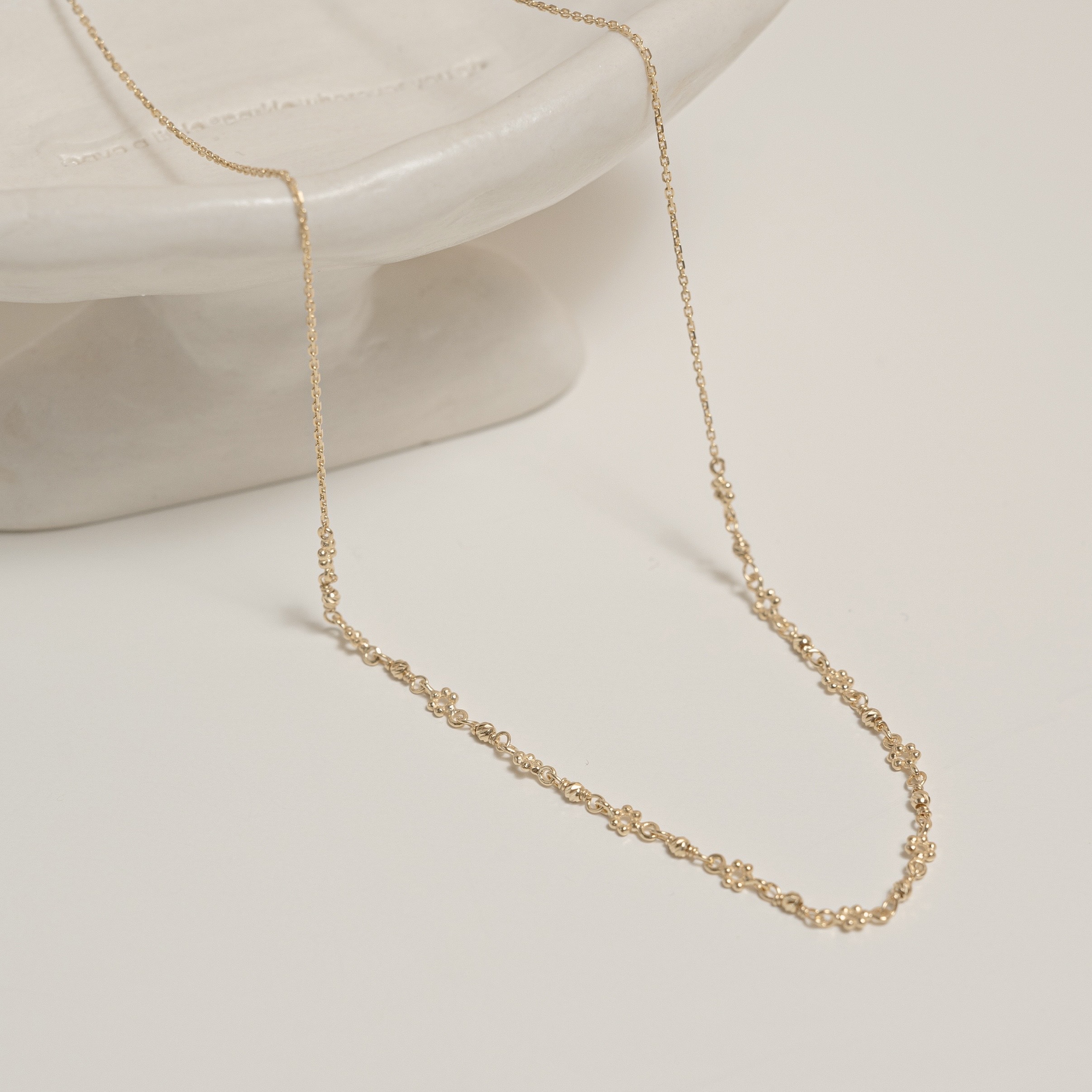 簡約碎花cutting ball項鍊