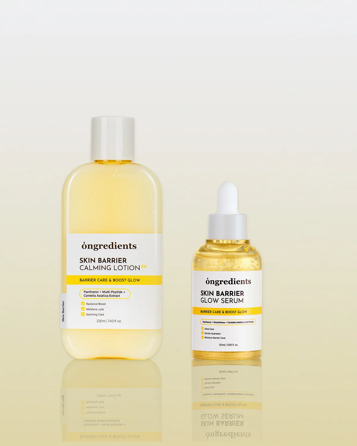 ONGREDIENTS 屏障水光精華與舒緩乳液超值組