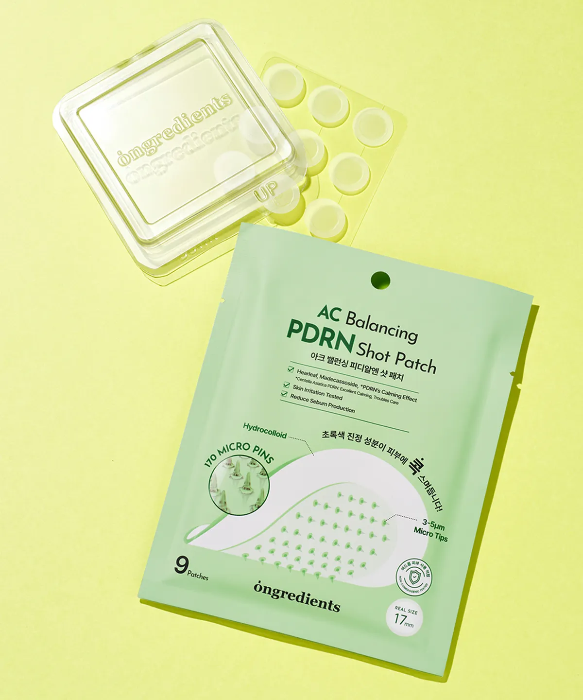 ONGREDIENTS AC 控油平衡 PDRN 微針修復貼 (9入)