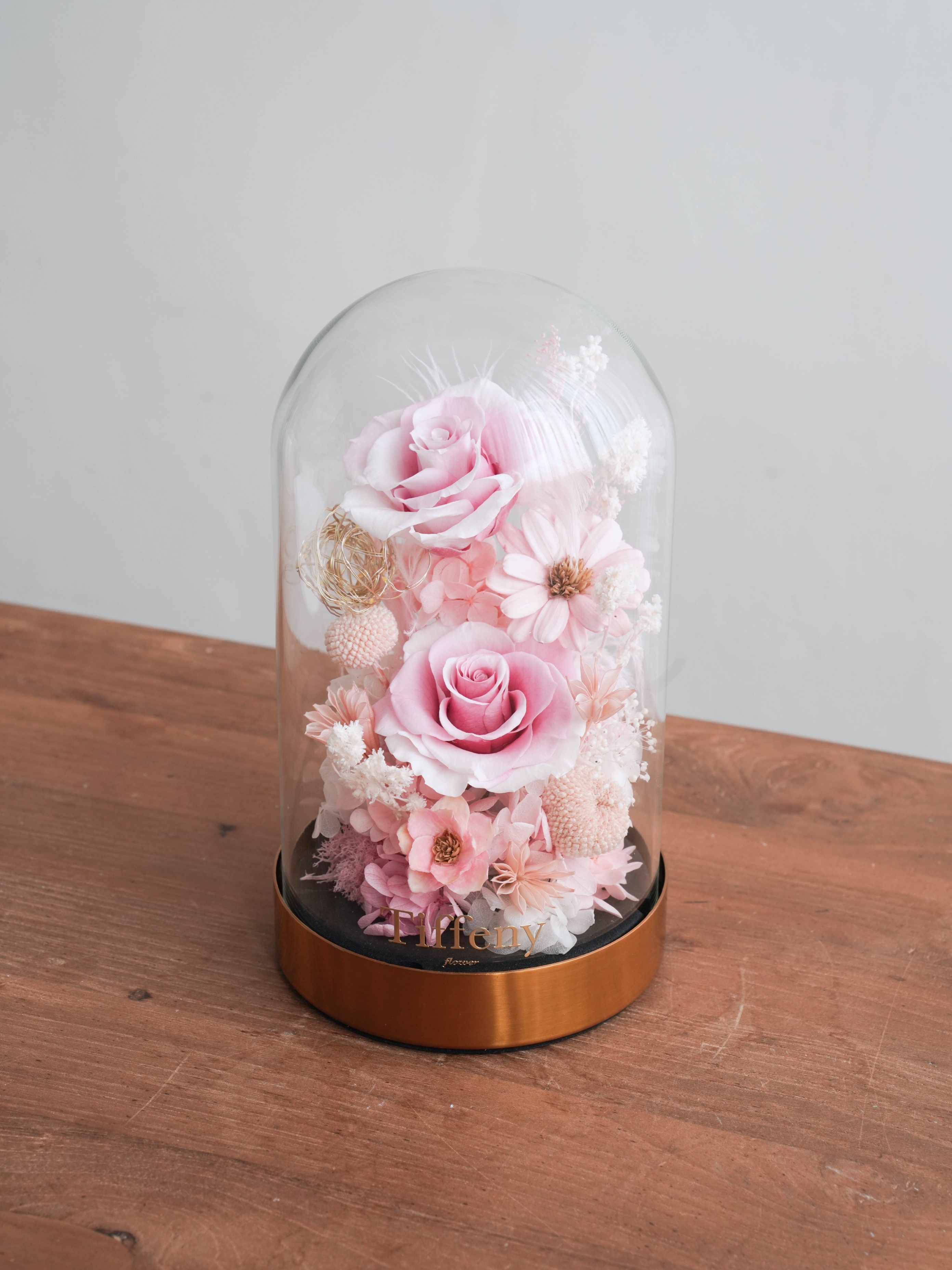 頂級永生花玻璃罩 / M /