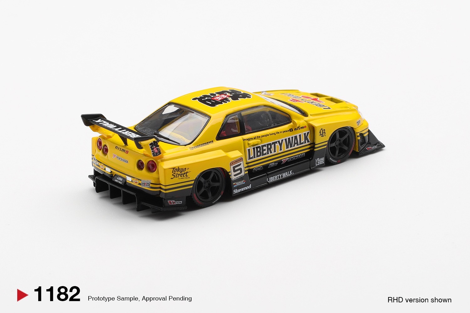 [預訂] Mini GT Nissan LB-ER34 Super Silhouette SKYLINE Sport Yellow