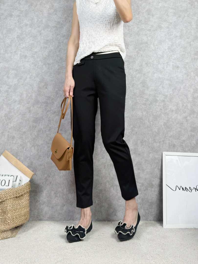 顯瘦彈力西裝褲｜俐落修身通勤長褲系列