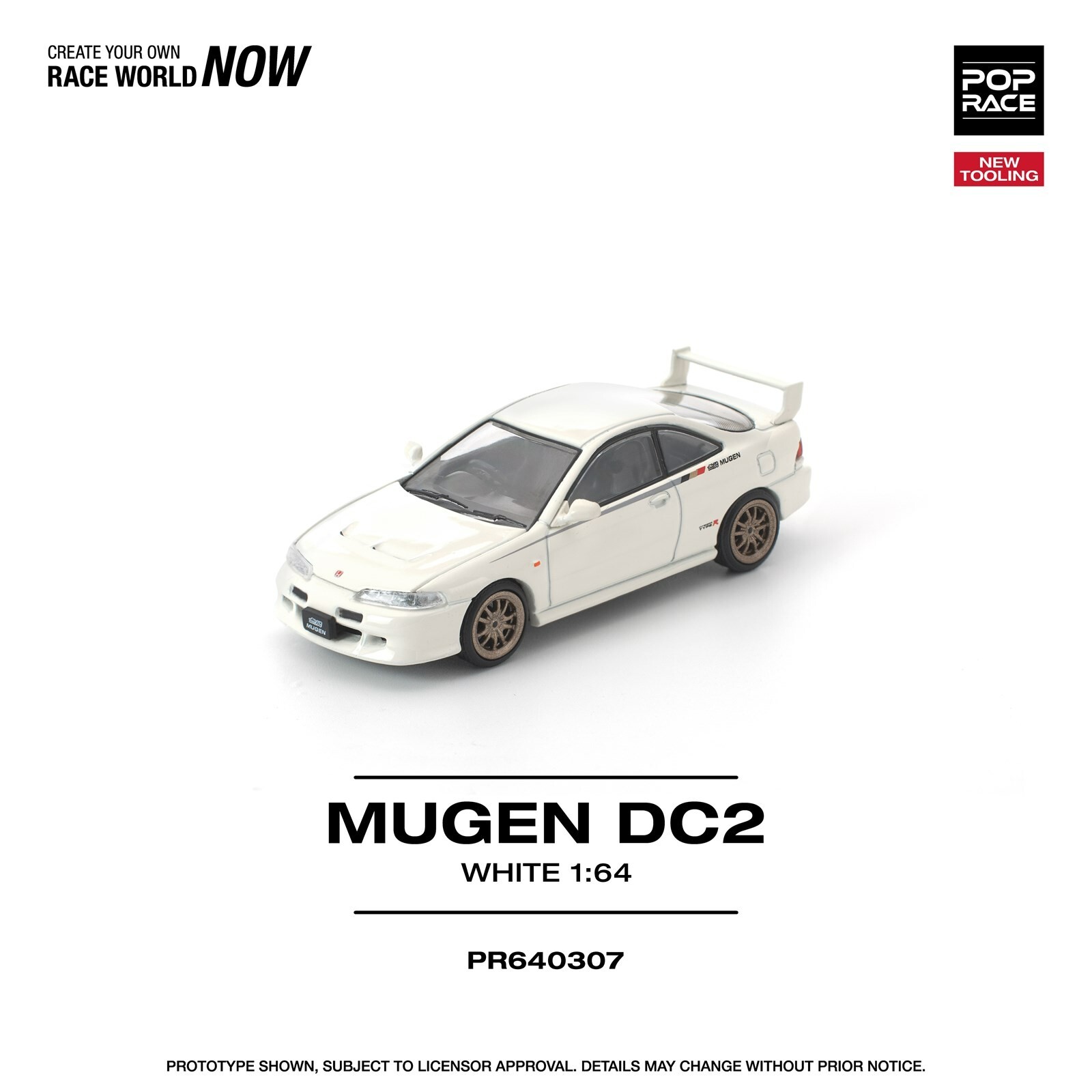 [預訂] POPRACE 1/64 MUGEN DC2 WHITE*NEW TOOLING