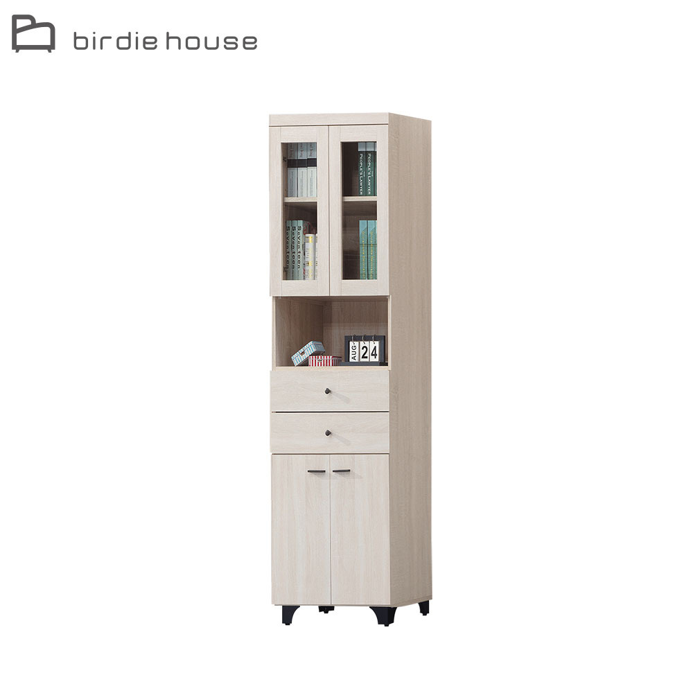 柏蒂家居-諾蘭2尺四門二抽書櫃/收納置物櫃/展示櫃