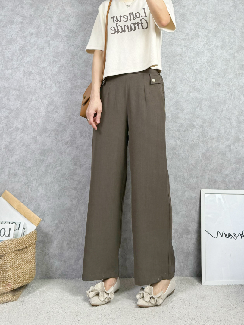 有修飾感的顯瘦西裝寬褲｜輕薄柔軟百搭長褲