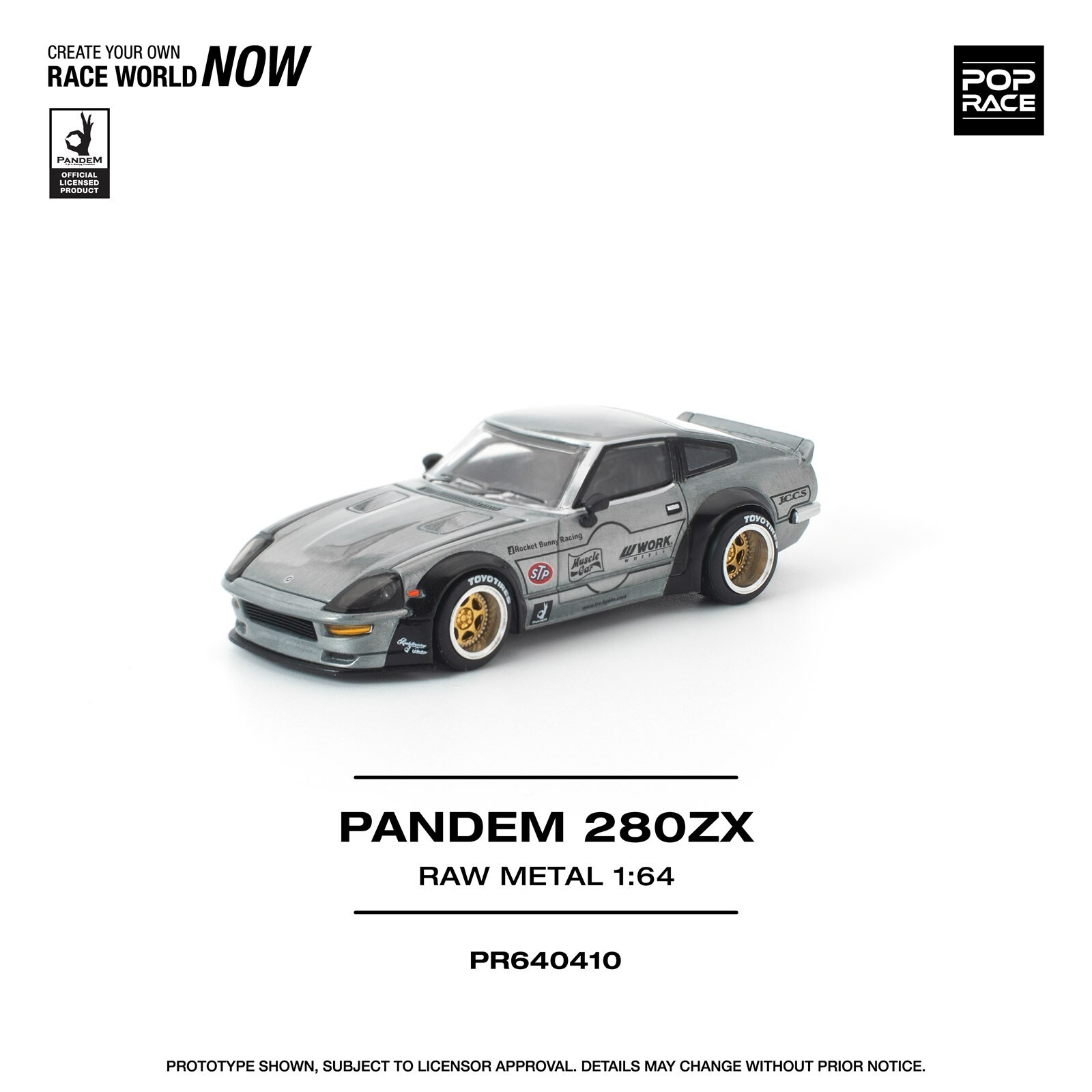 [預訂] POPRACE 1/64 PANDEM 280ZX RAW METAL
