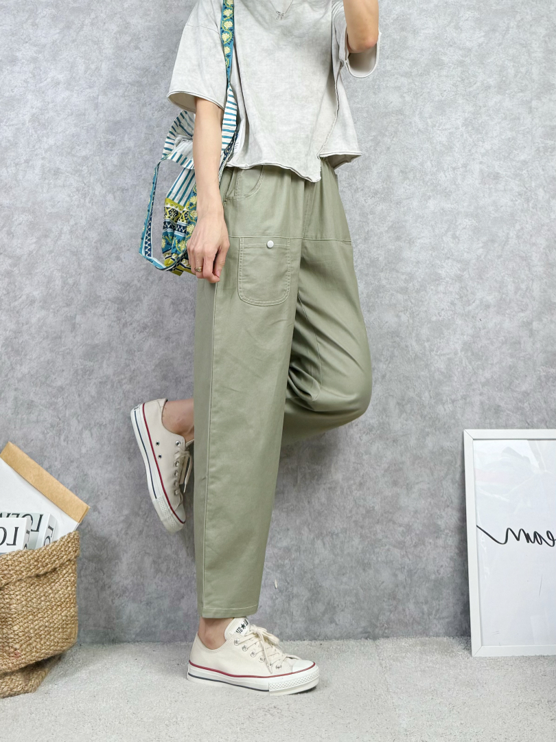 舒適百搭薄料休閒棉褲｜輕鬆顯瘦的日常長褲