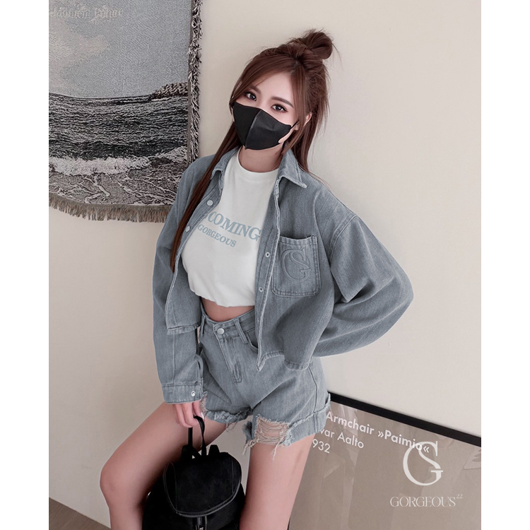 G9806 「豎紋Eco'Pro環保水洗牛仔套裝」