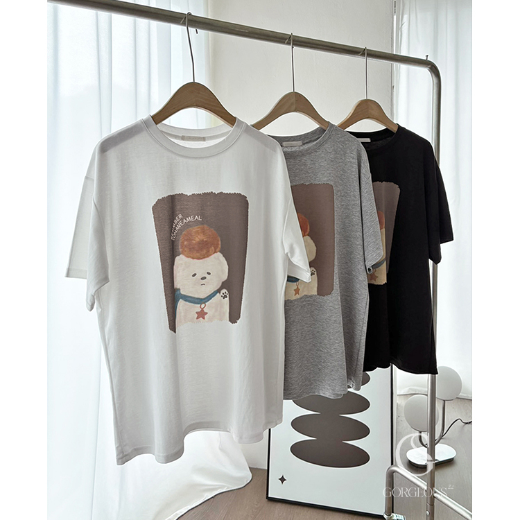 G2199 「萊卡奶油狗TEE」