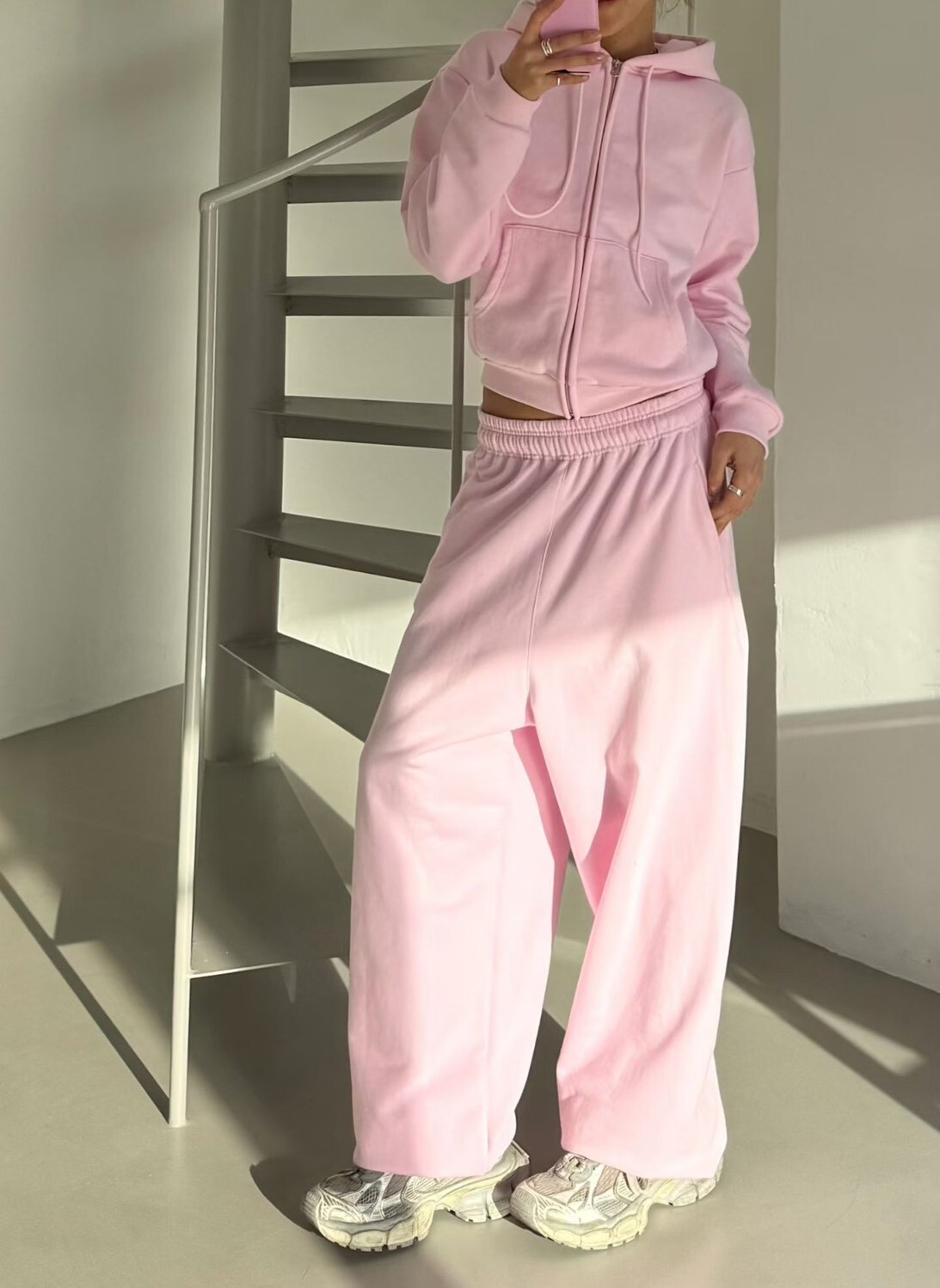 #AF60挺版短款連帽外套(粉/灰/黑)