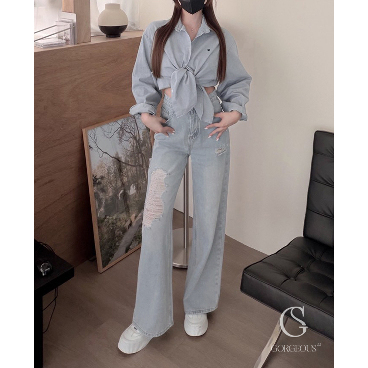 G5191 「Leg jeans修圖牛仔褲」