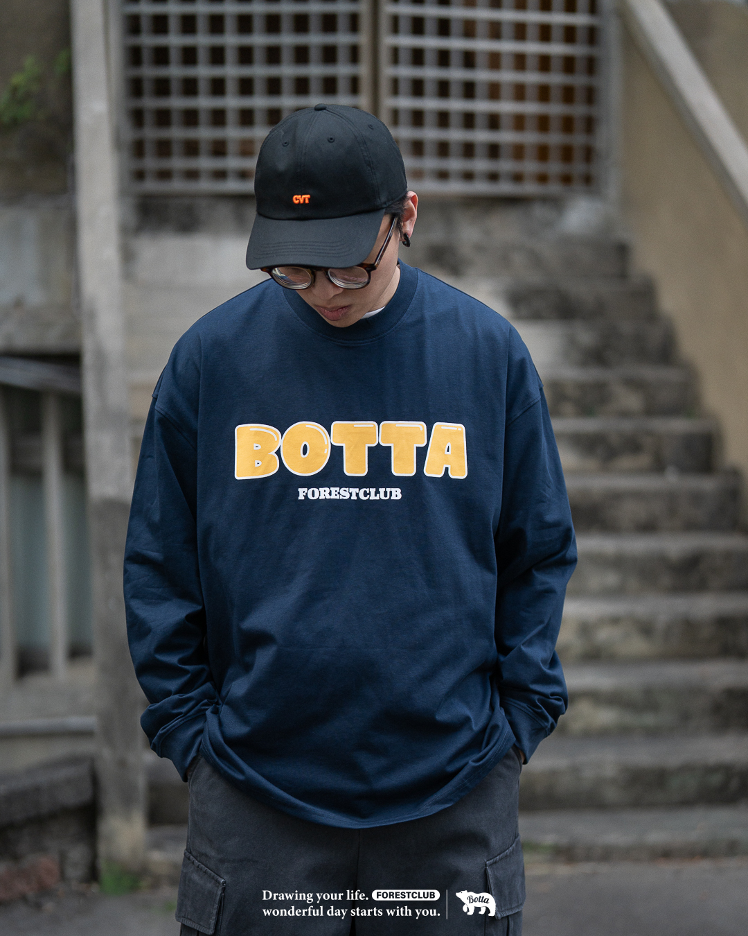 #現貨 BOTTA 泡泡字體 薄長踢 三色 22317