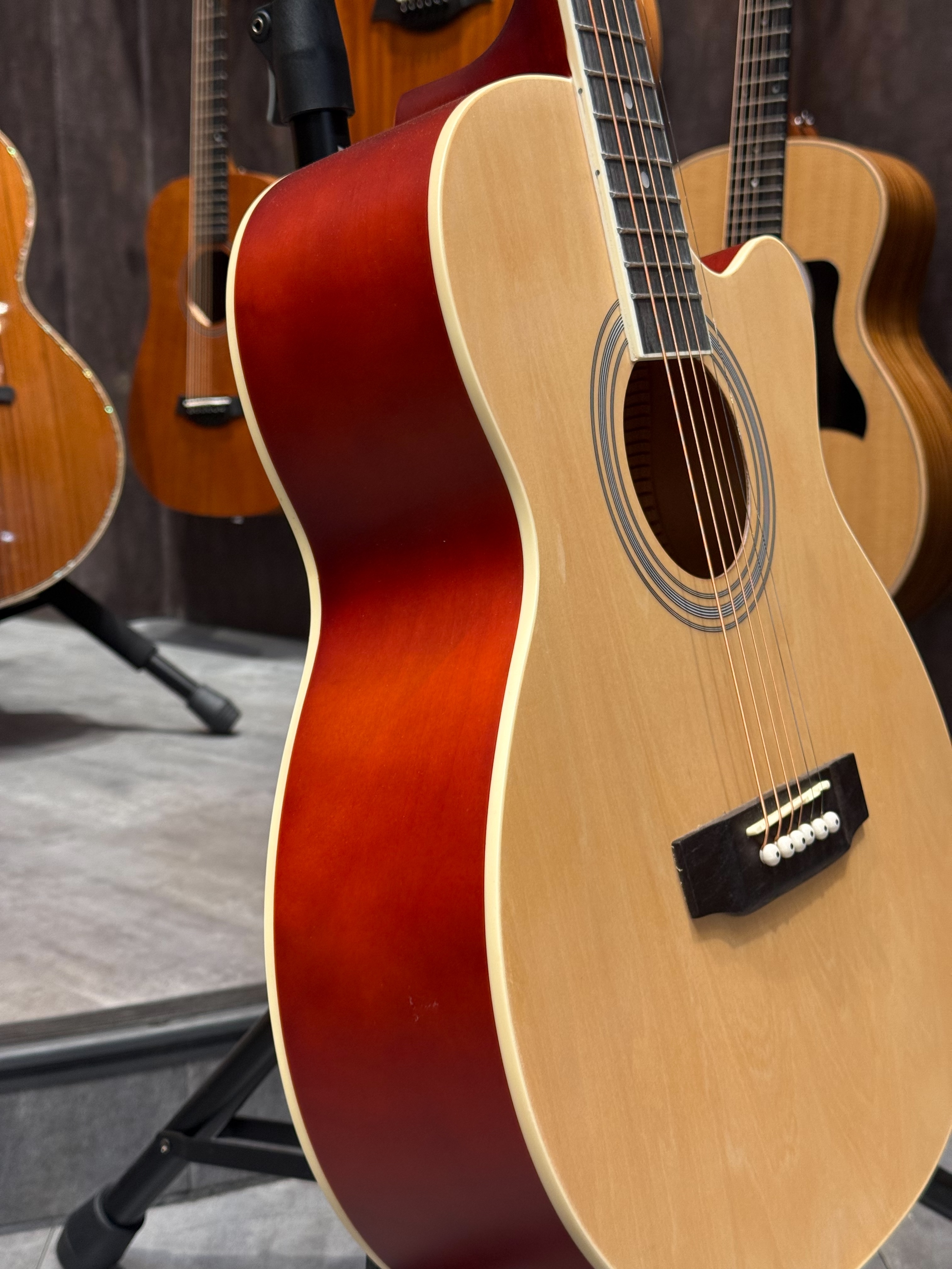 Mighty Dream MD-200 40吋 合板木吉他 原木色 漸層色 黑色 第 5 張圖片｜三峽吉他 / Bass