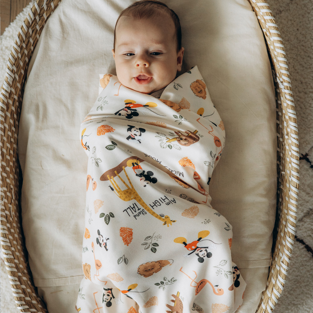 Gift DollBao 米奇彌月禮盒 (竹纖涼感巾+豆豆安撫兔)｜米奇系列