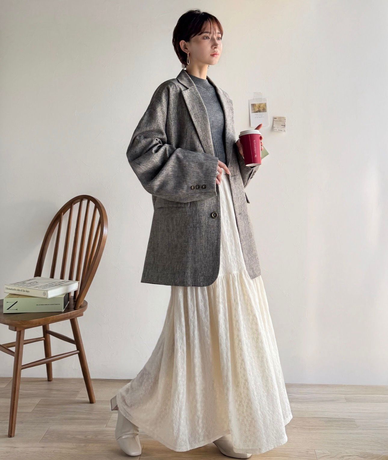 【預購】JN030903 classicalelf 蕾絲雕花蛋糕長裙