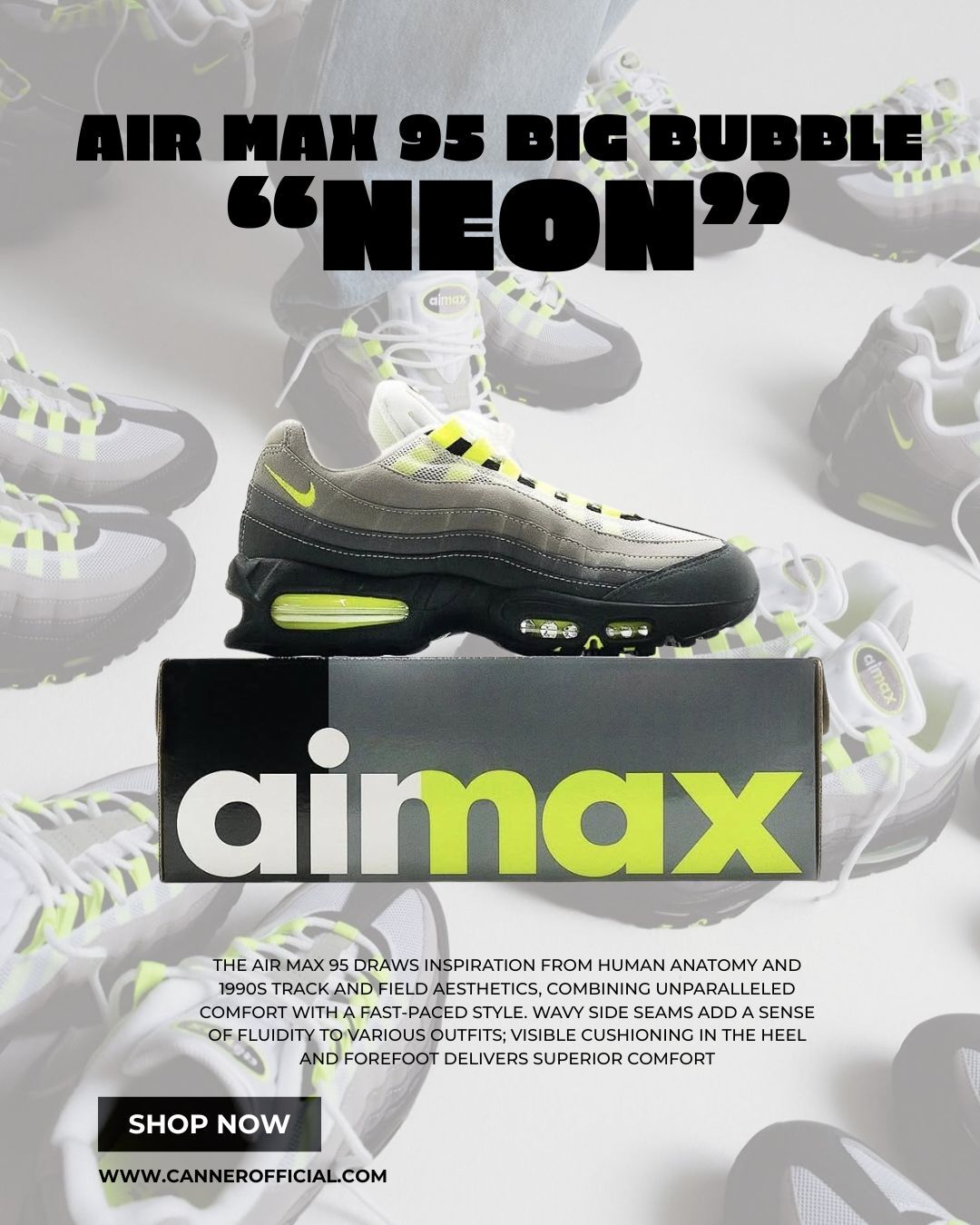 <熱銷現貨!!> NIKE Air Max 95 OG "Neon" 2026復刻 男女 HM4740-001 IO9926-001