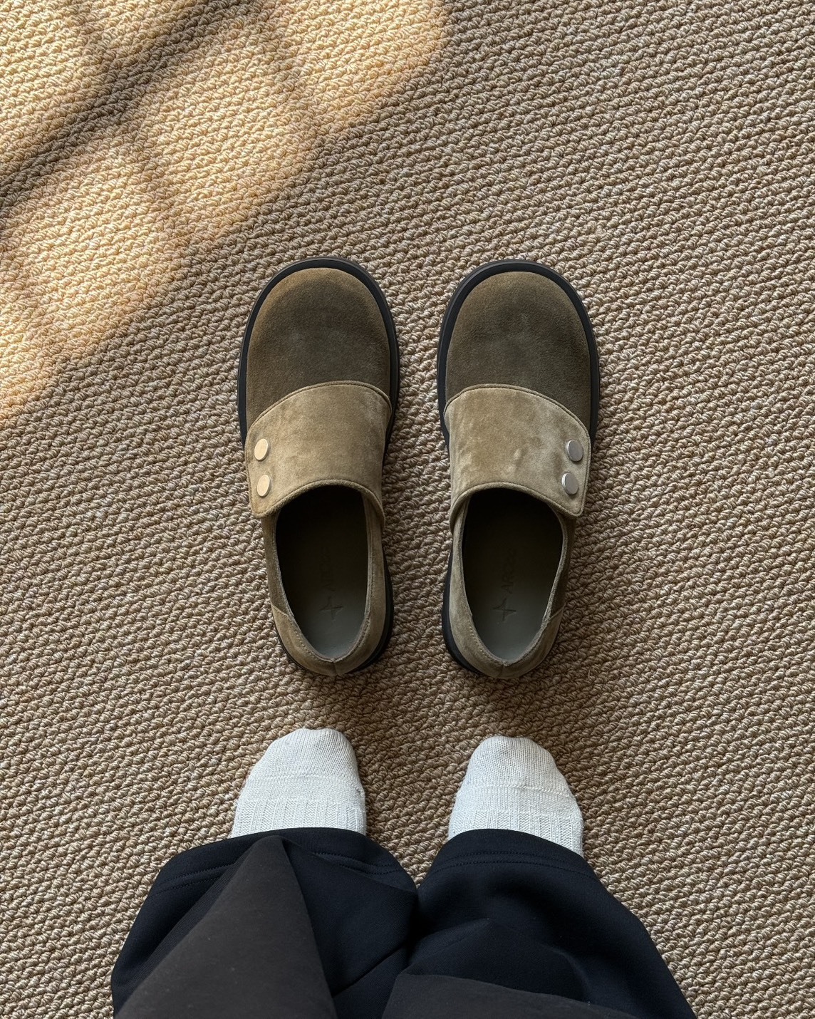 <春天懶人鞋🤎>ARCCC 拼色魔鬼氈 圓頭德比鞋 樂福鞋 德訓鞋